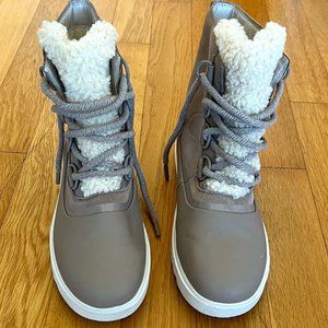 Joan of Arctic Next Lite Shearling-Trimmed Leather Boots